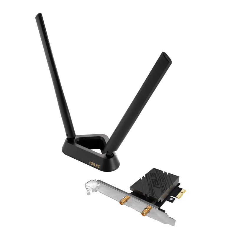 ASUS Dual-Band WiFi 7 Wireless Network Card, 3600M External High-Gain Antenna, Desktop Computer Dedicated Receiver, PCE-BE90BT
