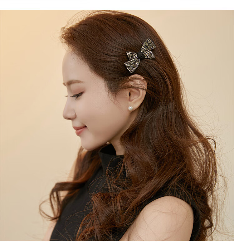 CHIMERA 2-Piece Bow Edge Hair Clip Bangs Fragment Hairpin Duckbill Clip Hair Accessories for Women Birthday Gift 3