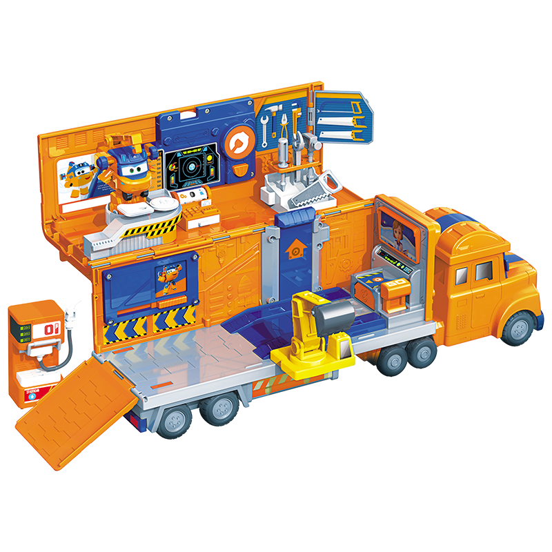 AULDEY Super Wings Dali Repair Engineering Truck Scene Set, Pretend Play Children's Toy, Birthday Gift, 790807