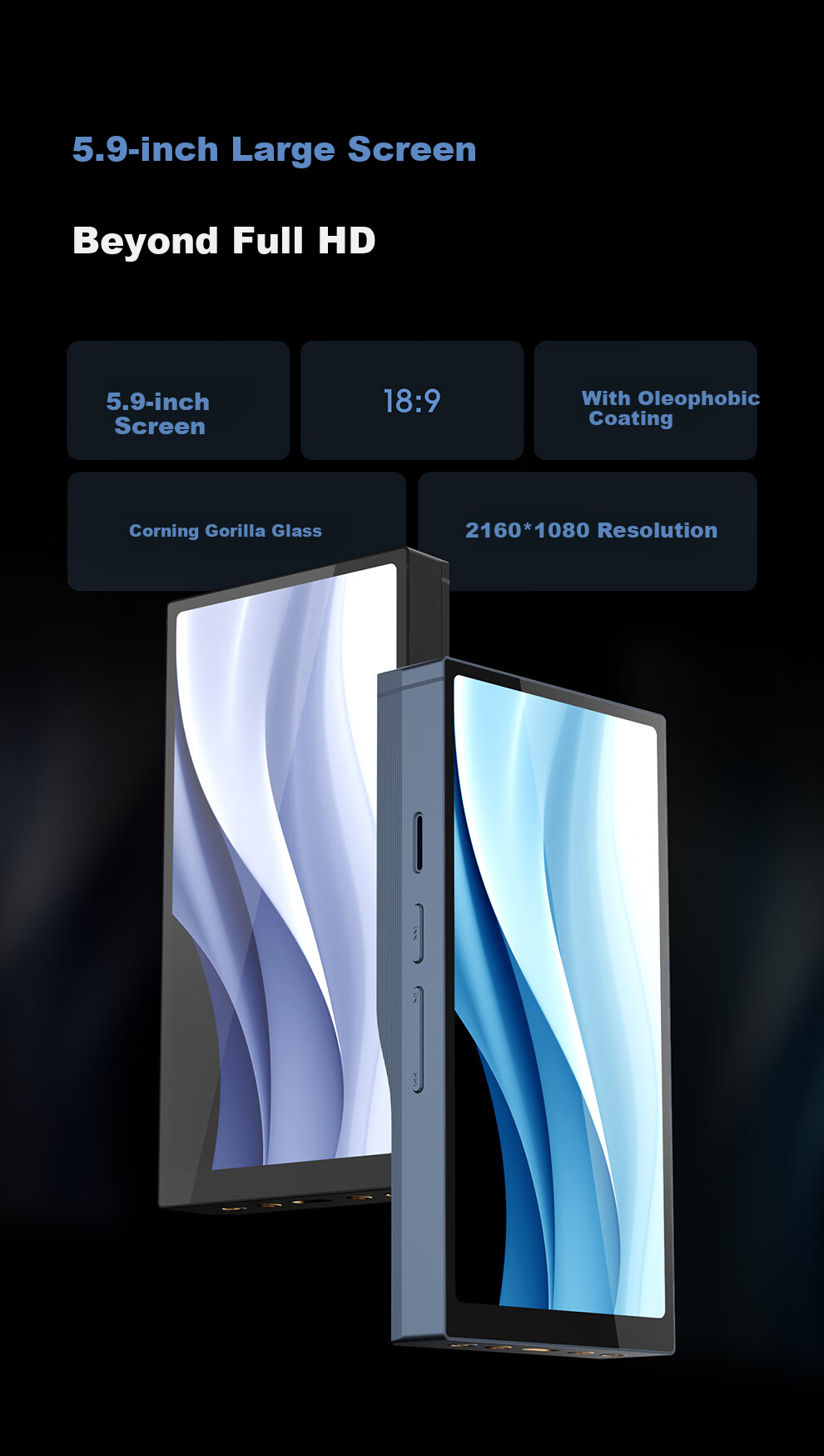 HiBy R6PRO MAX Android Player Music MP3 Large Screen WiFi Bidirectional Bluetooth HIFI Soundbar DSD Hard Decoding High-End 665 Black 14
