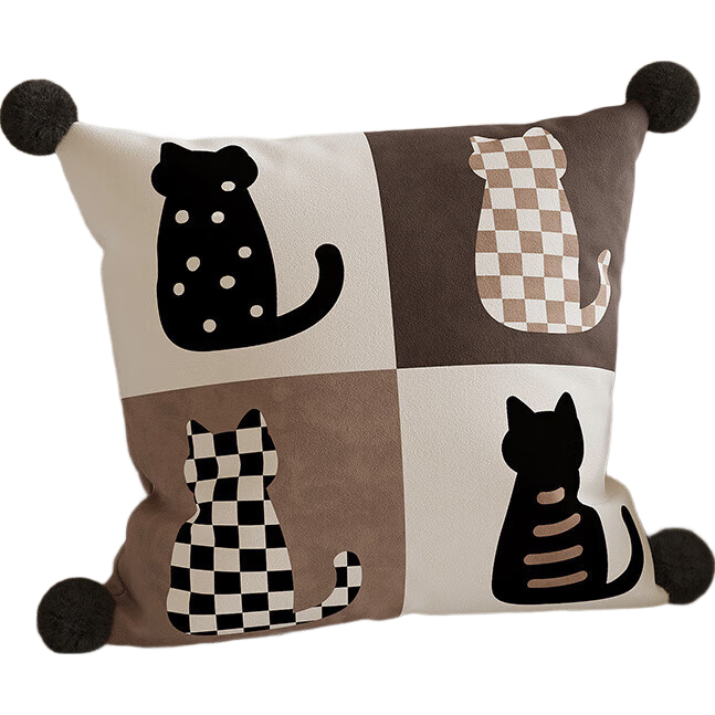 Manshuo Pillow, Sofa Backrest, Office Chair Cushion, Bed Headboard Pillow, Leg Pillow Cover, Removable And Washable, Cream Style, 45*45cm