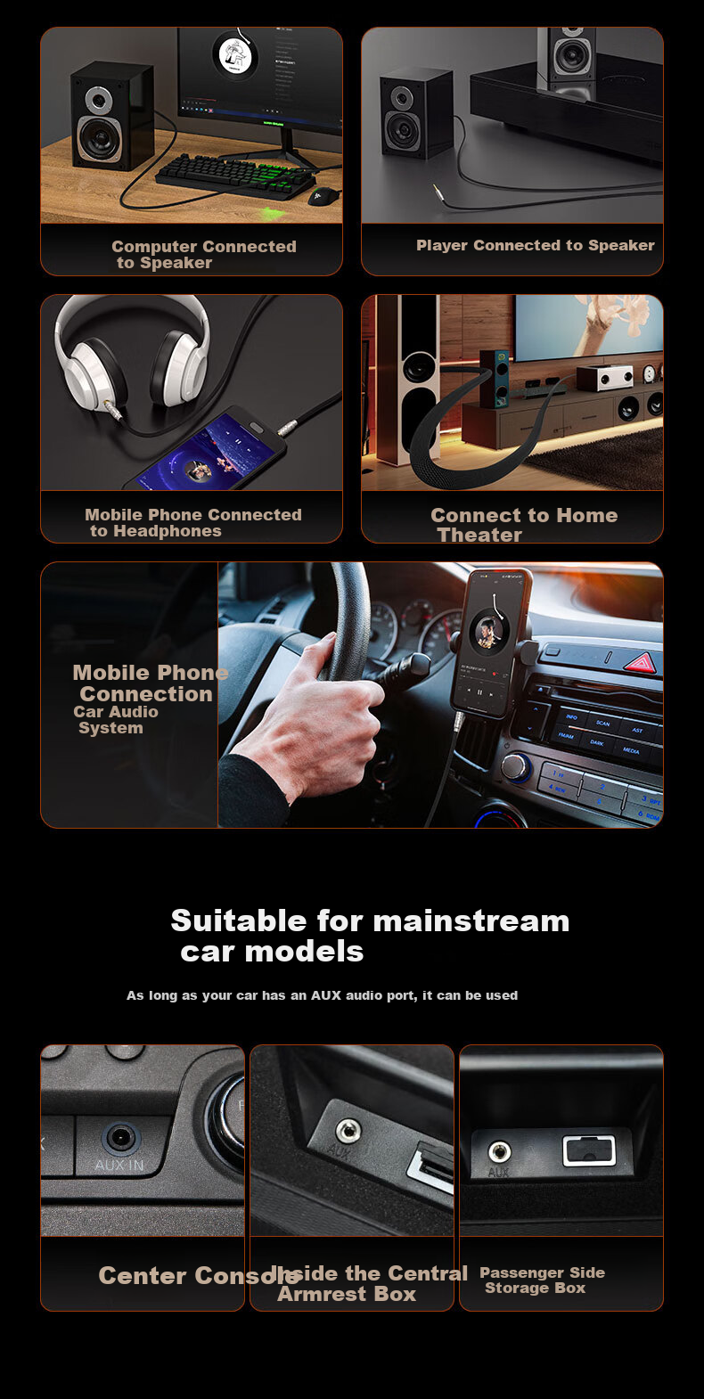 FIBBR 3.5mm Audio Cable AUX Audiophile Silver-Plated Male to Male Phone Headphone Car HIFI Speaker Connection Cable 10 Meters 8