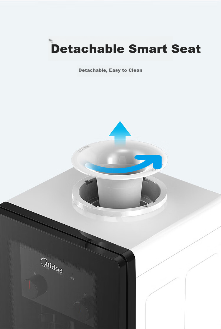 Midea Water Dispenser, Home Use, Top-Mounted, Bottled Water, Tempered Glass, Upright Double-Door Design, Office Heating Water Dispenser, Bottled Drinking Water for Dormitory And Office Use, YR1518S-X 16