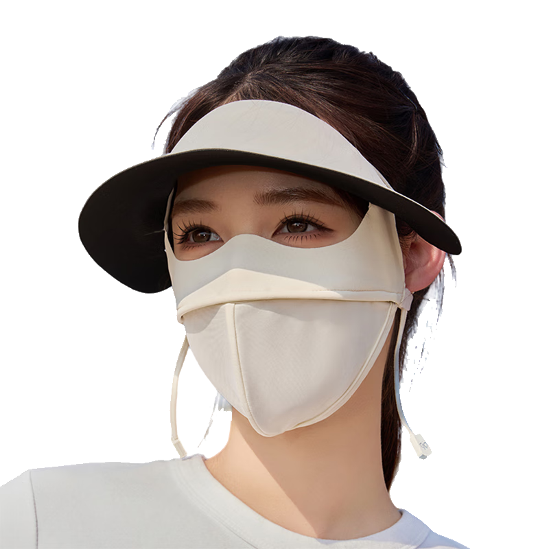 Muerxi Full Face Sunscreen Mask for Women, Ice Silk Breathable Outdoor Sports Summer Sun Protection Face Cover