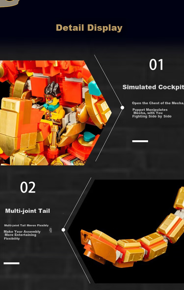 QZCX Black Myth: Wukong Building Blocks Toy, Sun Wukong LEGO Model, Large Assembly Educational Toy for Children And Boys, Birthday Gift 6
