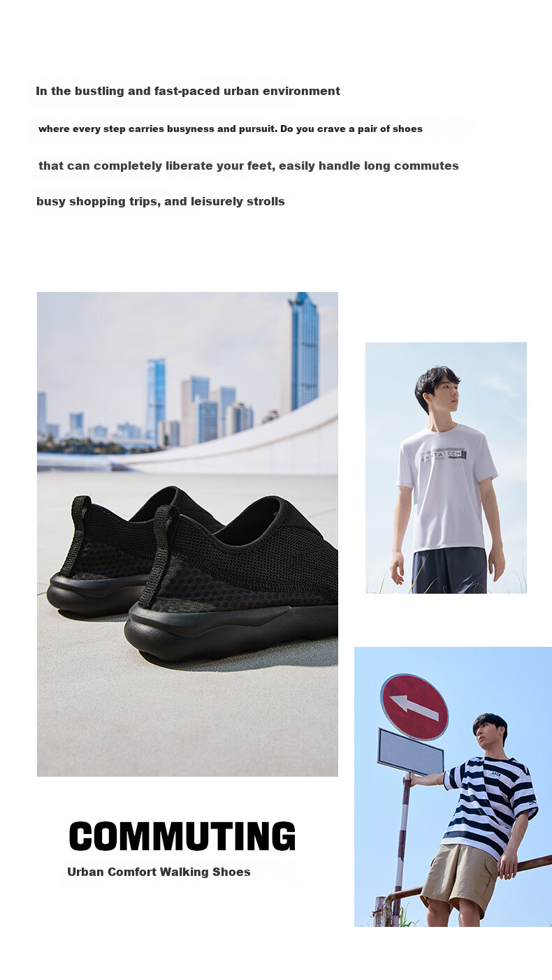 ANTA Slip-On Loafers | Father's Day Gift | Breathable Mesh Men's Lightweight Summer Training Walking Shoes 2