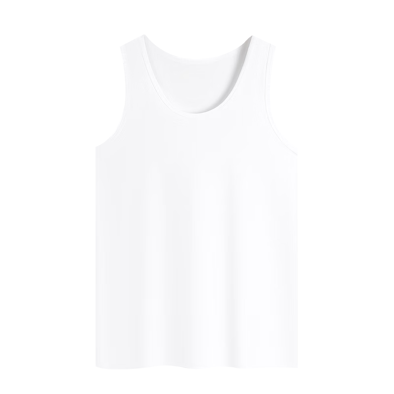 Hodo Men's Solid Color Soft Cotton Sleeveless Undershirt, Cotton Spandex Round Neck Breathable Athletic Tank Top