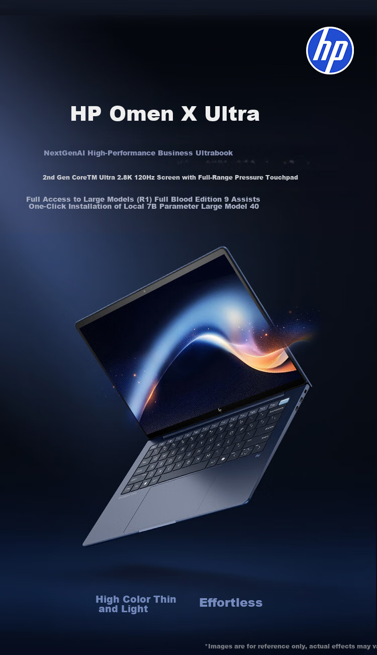 HP Zhan X Ultra 14-inch High-end Lightweight Laptop Intel Core Ultra7 258V 32GB 1TB OLED 2.8K Screen Royal Blue 1-Year Accidental Insurance 1