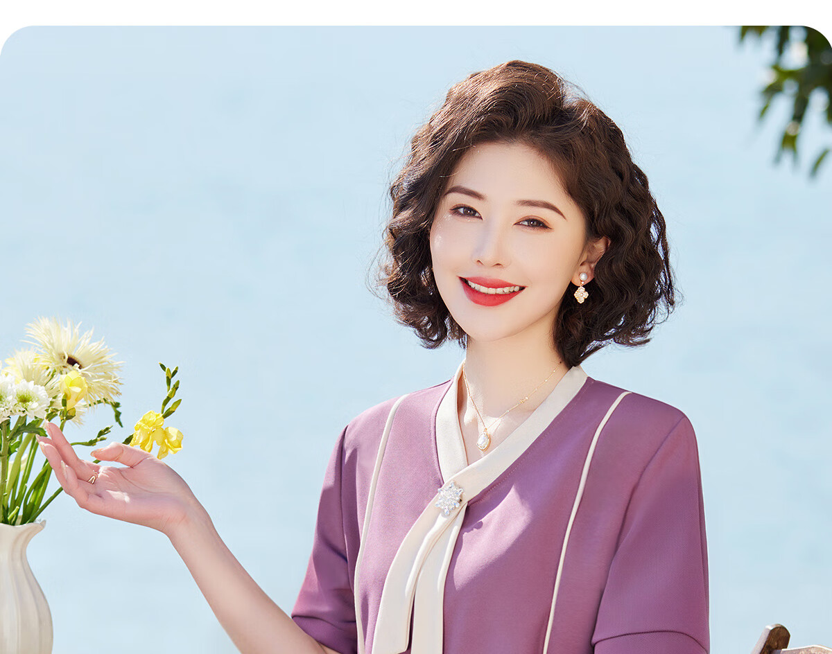 Yuzhaolin Mom Spring Sports Suit Middle-aged and Elderly Women's Long Sleeve Sportswear Two-piece Set Y51K051 12