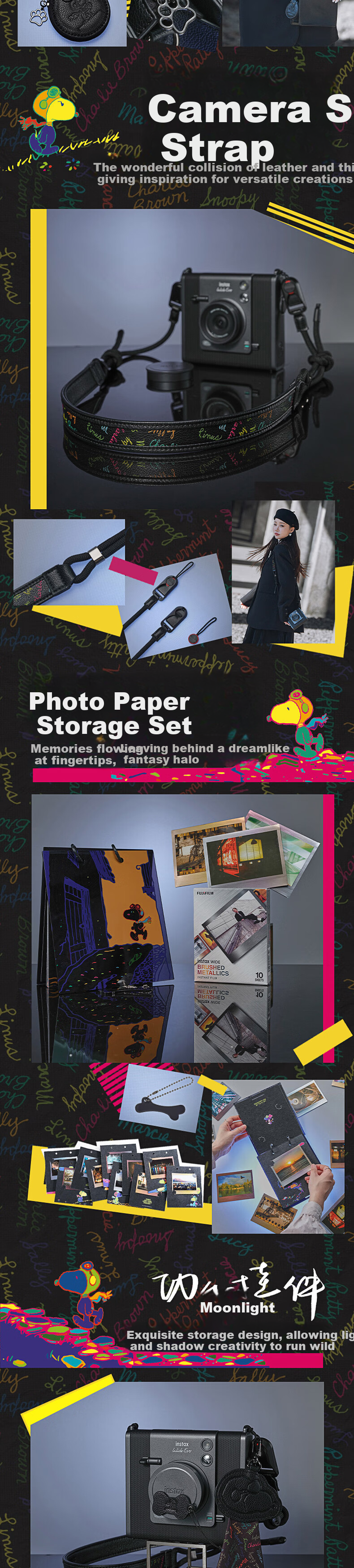 INSTAX Fuji INSTAX Instant Camera, WIDE EVO Snoopy 75th Anniversary Limited Edition Gift Box 2