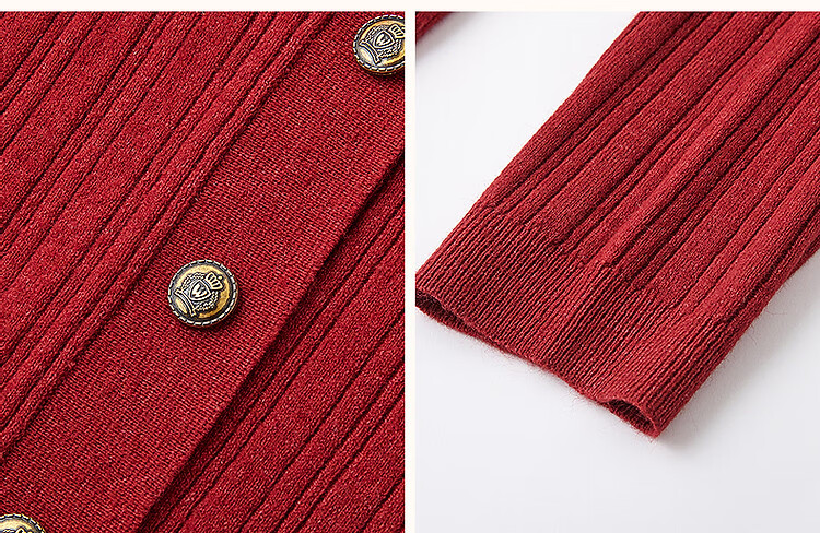 Dme [OL Online Flirtation] Winter Retro Hong Kong Style Metal Button Knit Sweater, Slim Fit Sexy Knitted Cardigan Women's Top 6