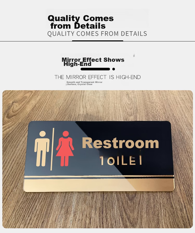 Kuyibao Acrylic Sign for Restroom, 1 Piece, Wall Sticker, No Smoking Sign, Please Do Not Disturb Sign for Public Restrooms And Toilets 6