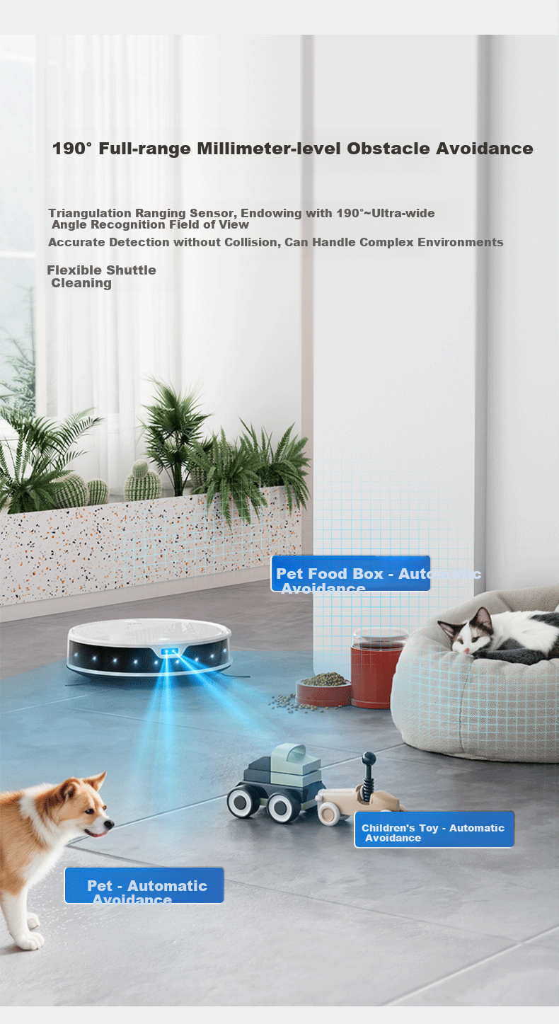 OKP K5 Ultra [Upgraded Version of K5pro] Robot Vacuum Cleaner, All-In Sweeping And Mopping, TOF Laser Navigation, Intelligent Home Path Planning, Compact Body with Automatic Suctio 5
