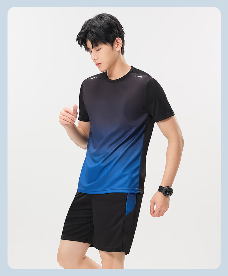 VICTORIATOURIST Sports Set for Men And Women, Indoor Fitness Wear, Quick-Dry Short-Sleeve T-Shirt, Badminton And Basketball Training Shorts, Running Gear 24