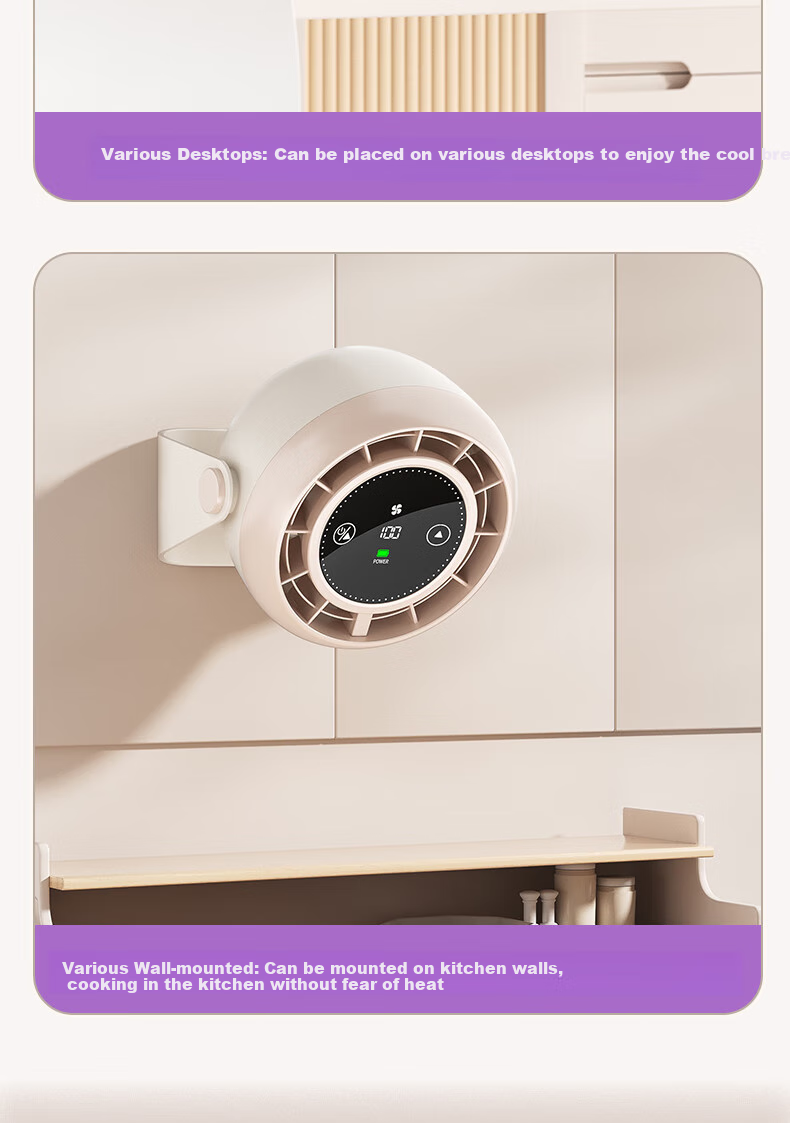 Suoying Dual Turbo 100-Speed Desktop Fan Small Silent USB Rechargeable Portable Outdoor Double-Head Air Circulation Cooling Fan for Dormitory Bed Office 22