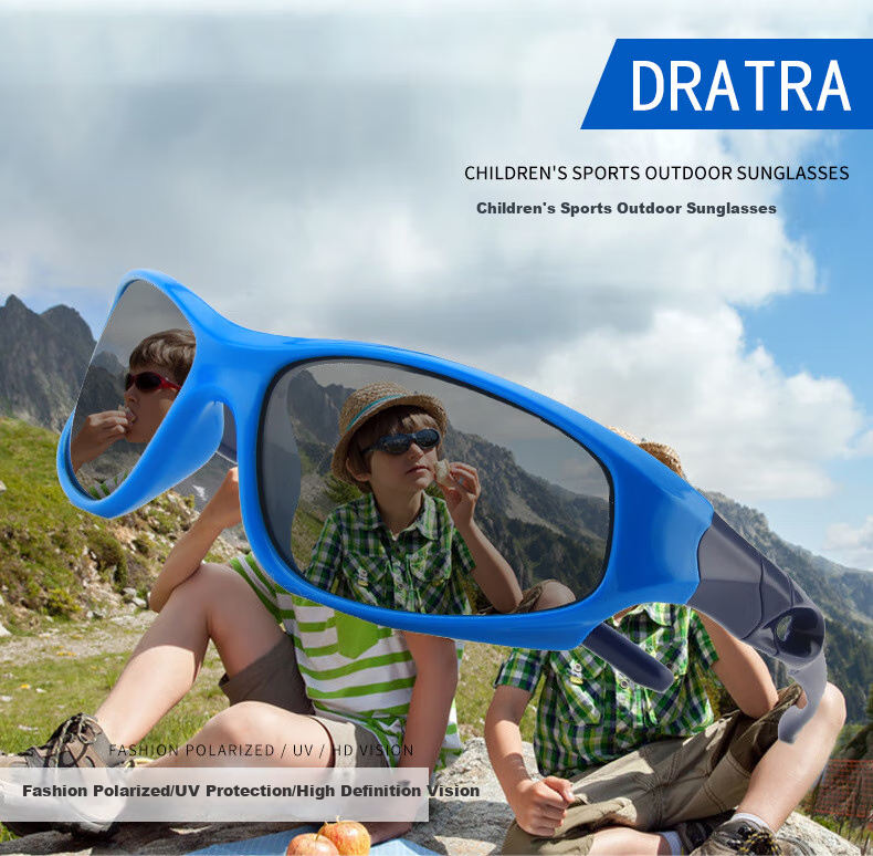 DRATRA Children's Polarized Sunglasses, Sunglasses for Boys And Girls, Baby Silicone Cycling Sun Protection Glasses, Outdoor Sports Eyewear 1
