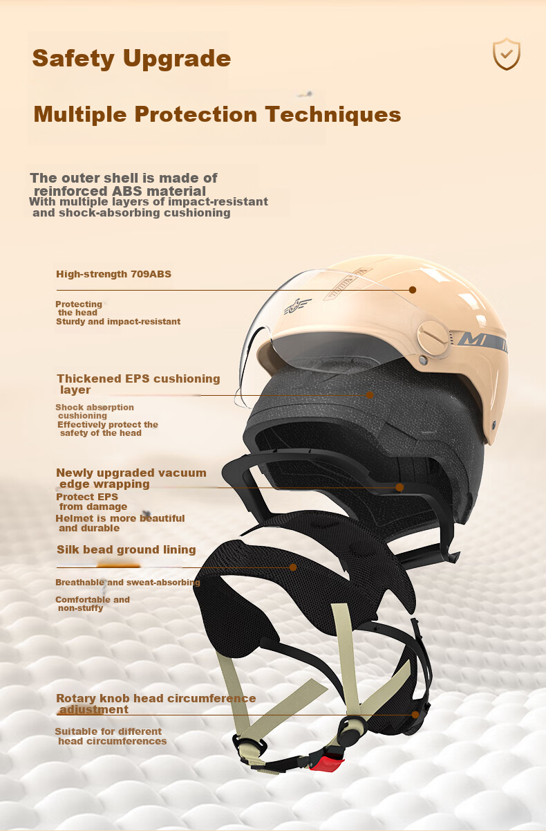 Mypick Electric Bicycle Helmet Summer Half Helmet A-Class National Standard 3C Certified Sun Protection Breathable Unisex Safety Helmet for Electric Scooters And Motorcycles Fashionable Gray with Short Visor 4