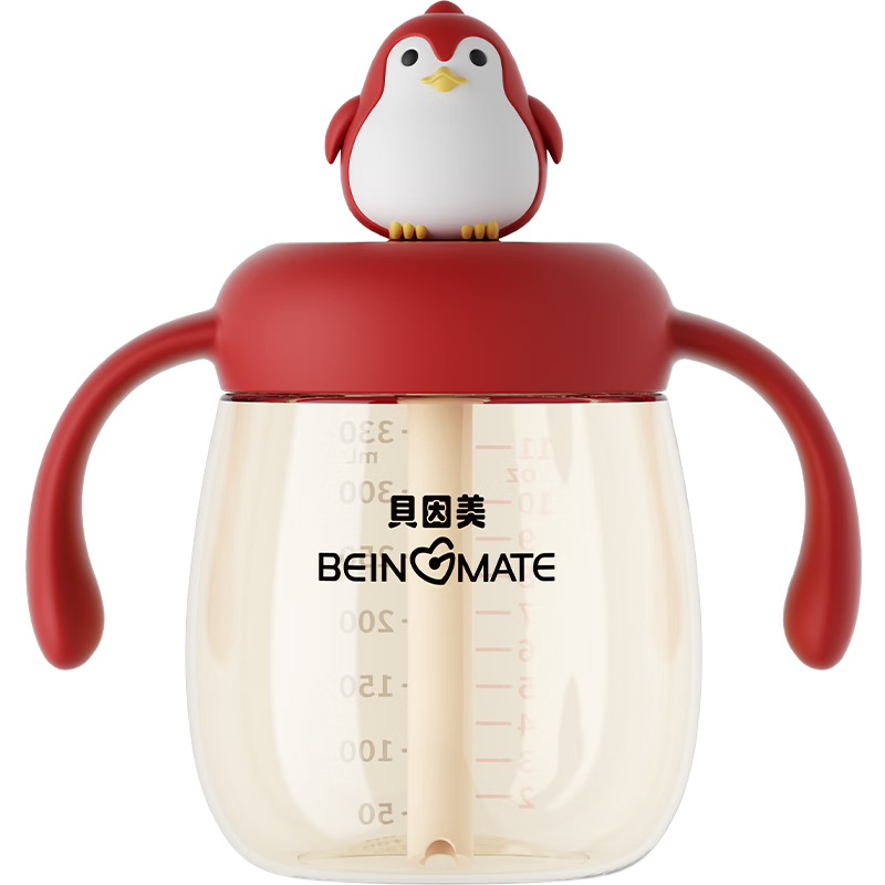 Beingmate Children's Milk Cup for Ages 1-3 Baby Drinking Water And Milk Training Cup, Infant PPSU Straw Water Bottle, Shatterproof Milk Bottle