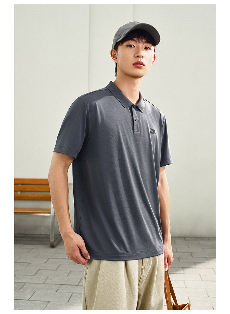 Anta Xingdong Polo | Casual Collared Short Sleeve Men's Summer Quick-Dry Business Commuter Colorful Polo Shirt Top 11