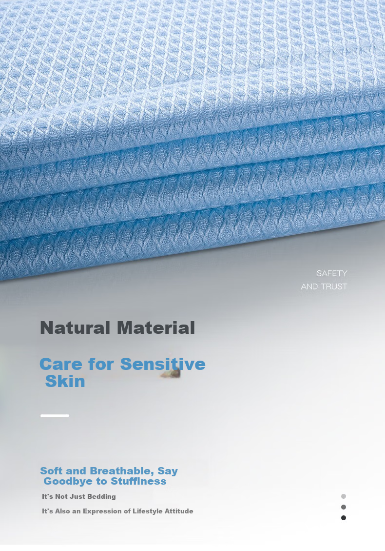 AVIVI Bamboo Fiber Ice Silk Blanket, Summer Single Air Conditioning Quilt, Nap Blanket for Summer, Blue, 150*200cm 4