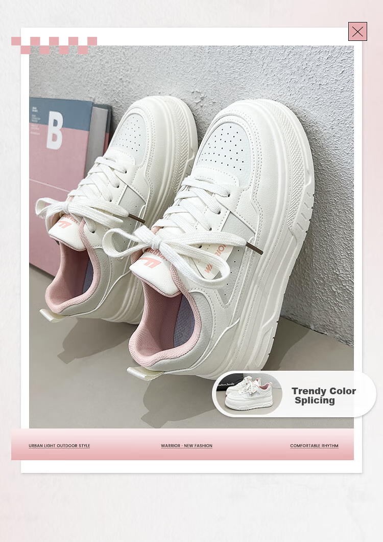 Huili Official Women's Casual Shoes, Summer New Style Sneakers, Trendy Breathable Sports Shoes for Women, Beige, Size 39 (245mm) 18