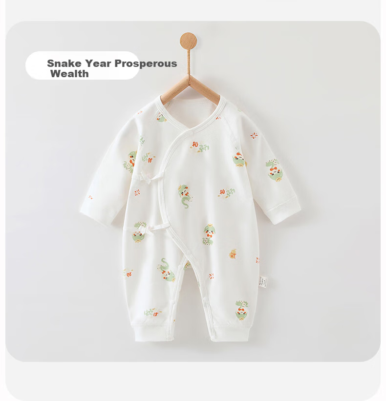 Aibaoshi Baby Clothes Romper, Pure Cotton, Spring And Autumn, Newborn Infant Bodysuit, Monk Outfit, 2 Pieces, Size 66, Red Heart Bear T141 25