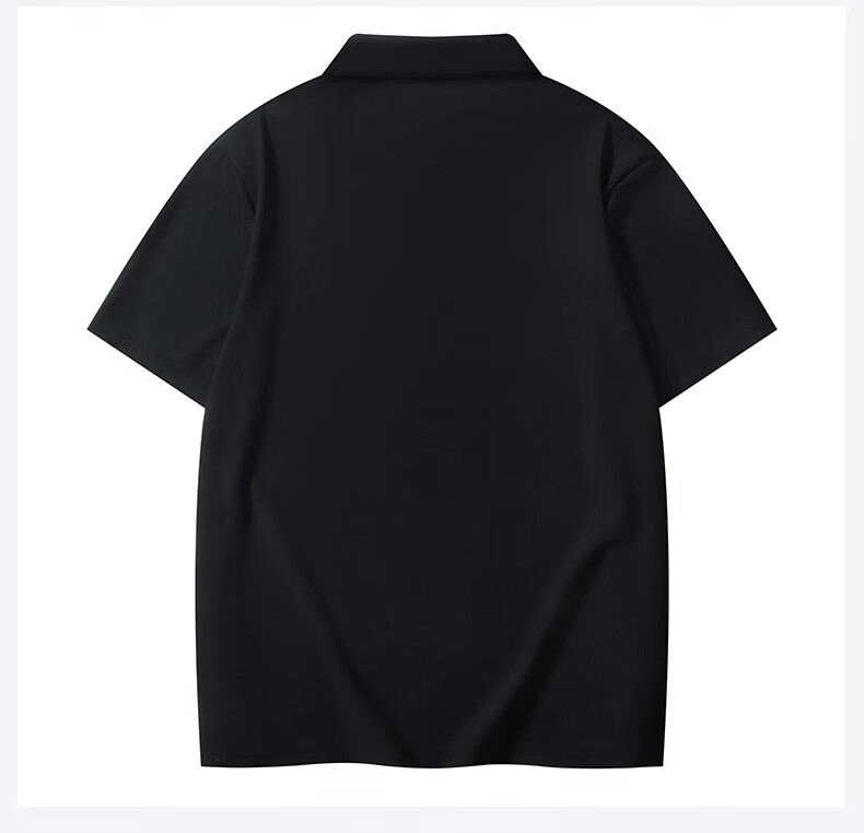 Huili Polo Shirt for Men, Summer Short-Sleeve, Quick-Dry T-Shirt, Breathable Collar, Casual Menswear, Gray, XL 39