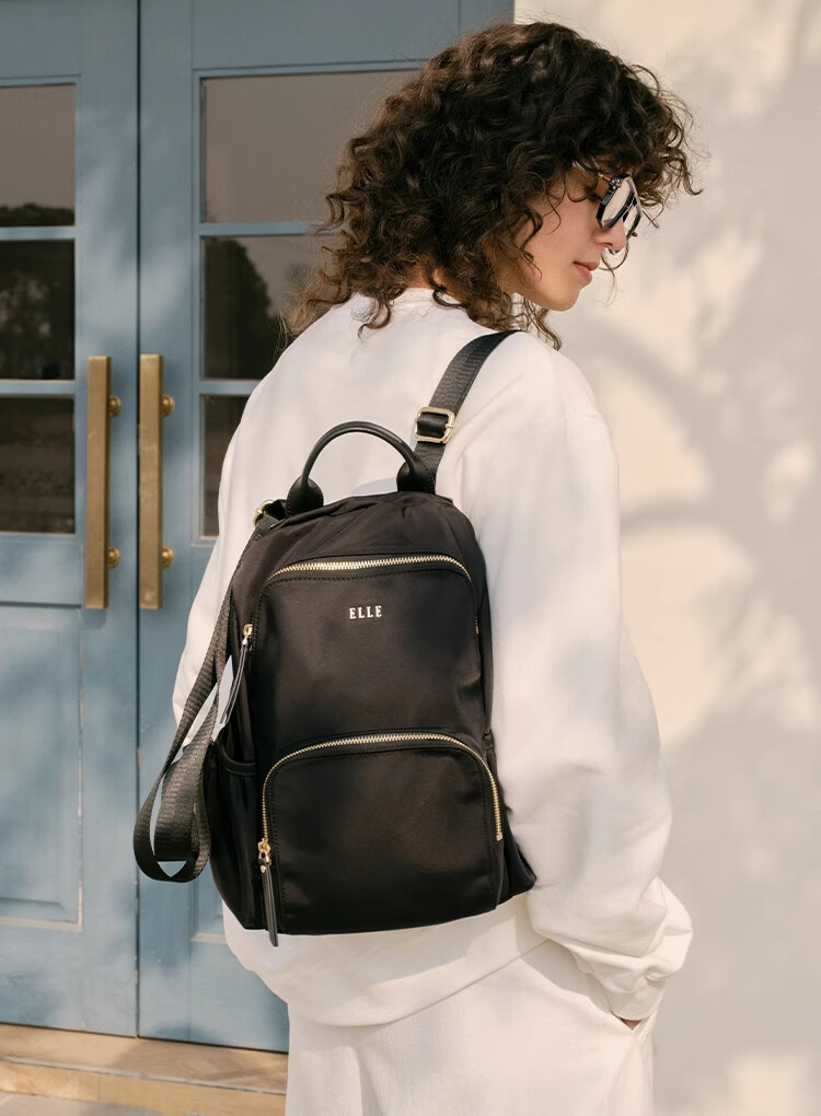 ELLE New Large Capacity Women's Backpack Laptop Bag, Birthday Gift, 24781 Black Upgraded Versio 1