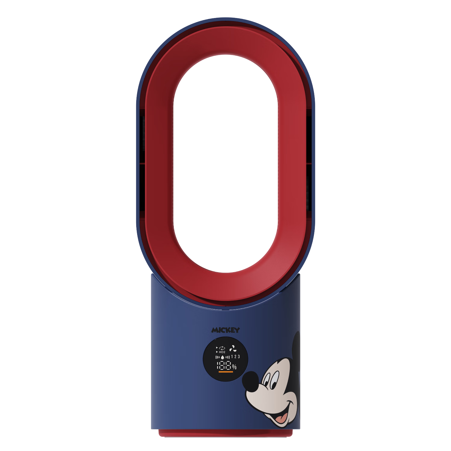 Big Ear Fox Desktop Mini Fan Mist Cooling Small Air Conditioner Bladeless Oscillating USB Rechargeable Student Dormitory Desktop Small Electric Fan Long Battery Life Mickey
