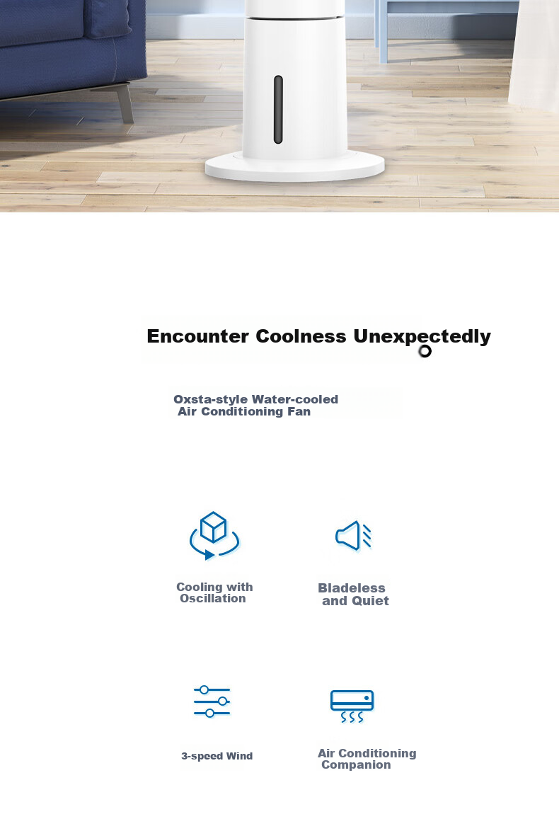 AUX Fan Air Conditioner Fan Home Cooling Fan Small Air Conditioner Cooling Fan Floor Cooling Machine Bladeless Fan Tower Fan Cooling Fan F-ST45GRL 1