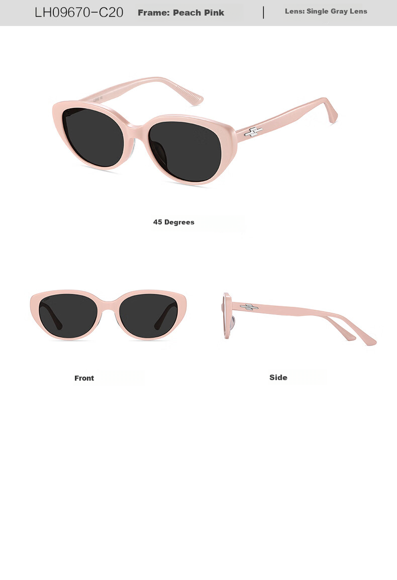 LOHO Cat Eye Sunglasses for Women, Round Face Sun Glasses, Travel Photography, High-End Look, Driving-Specific UV Protectio 10