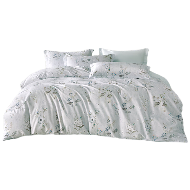 MLILY Cotton Bedding Set of Four Pieces, Pure Cotton, Summer, 220x240 Cm, Moonlight Reflectio