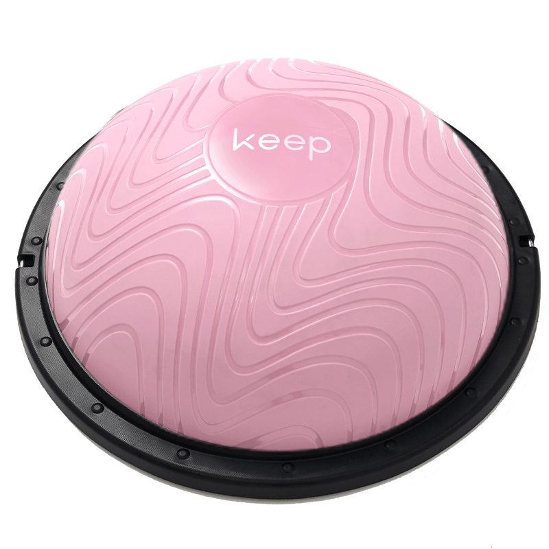 Keep Bosu Balance Ball, Thickened Semi-Circular Anti-Burst Yoga Fitness Ball for Adults And Children's Sensory Integration Training, Pink, Size 60