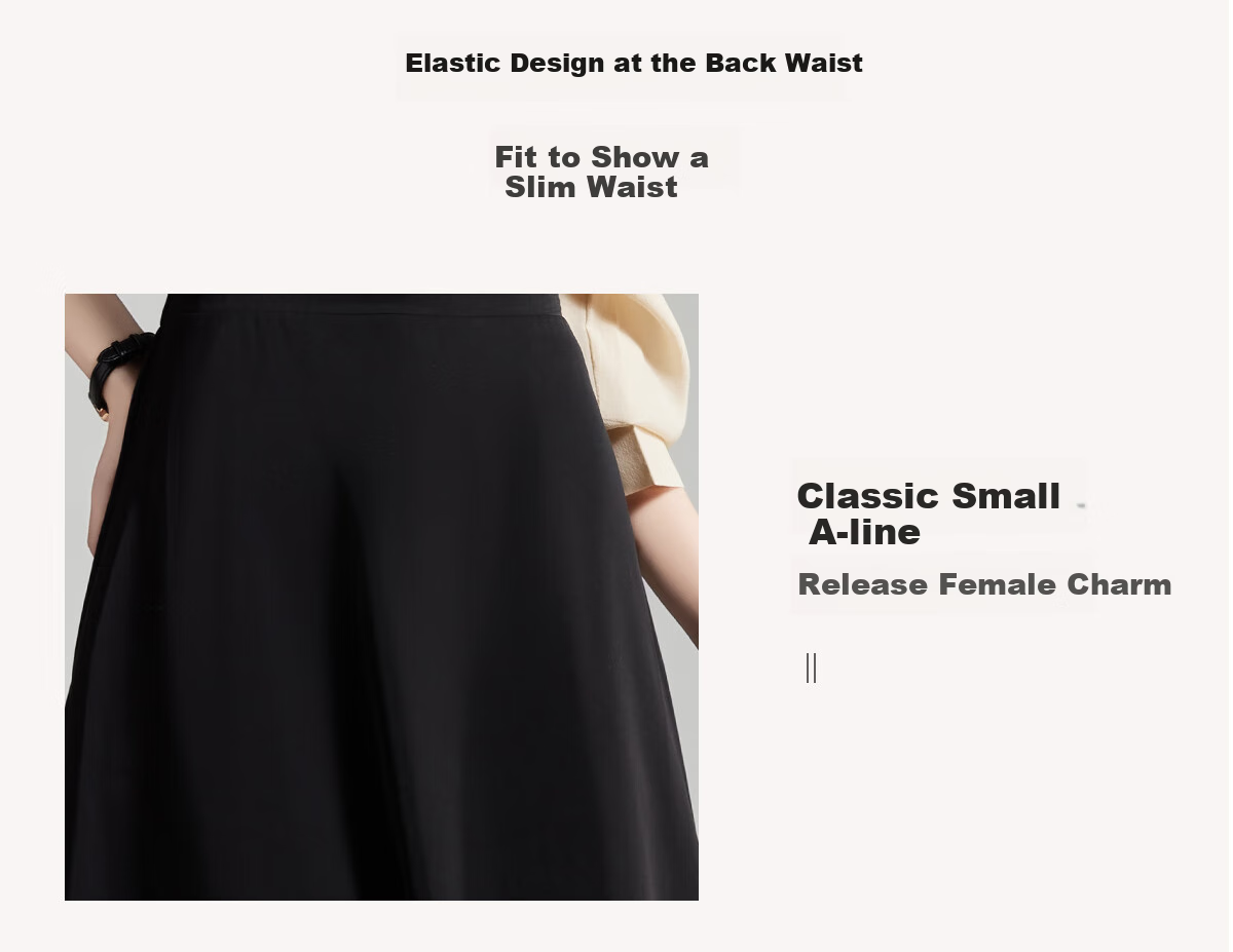 Chushen Spring And Autumn High-Waisted A-Line Skirt for Women, Slimming Professional Office Suit Skirt S143B2013 3