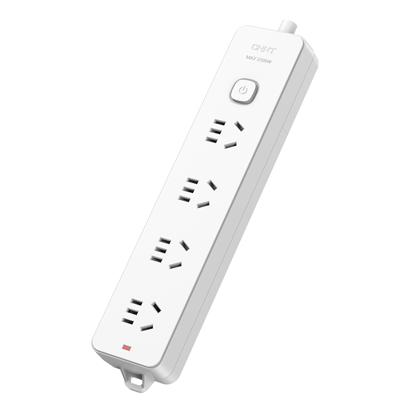 CHNT Power Strip/Extension Cord/Power Bar/Outlet Strip/Wiring Board/Power Strip with No Cord, 4 Outlets with Master Switch, Wireless