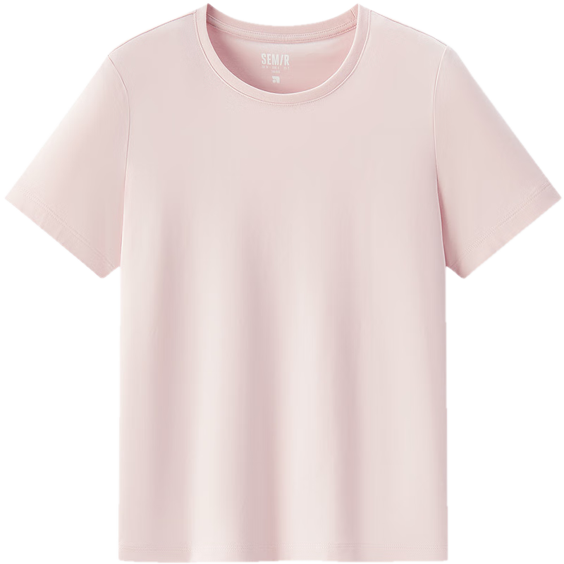 Semir Women's Short Sleeve T-Shirt, Cropped Fit, Slimming Effect, Regular Shoulder, Inner Wear, Summer Cool Feeling, Fitted Base Layer, 109326100001