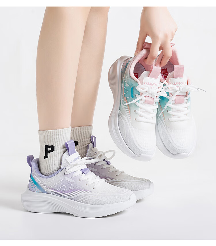 Global Taro Purple Flyknit Shoes Hot Sale 2026 Spring Lightweight Shock Absorption Non-Slip Versatile Student Campus Casual Sports Sneakers 1