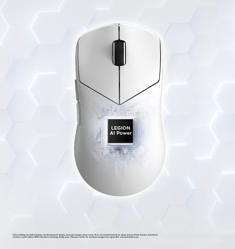 Lenovo Savior M6X Pro 8K Wireless Mouse for Gaming And Office, Wired/Bluetooth/2.4G Tri-Mode Connection, Lightweight Ergonomic Design, Ice White 8