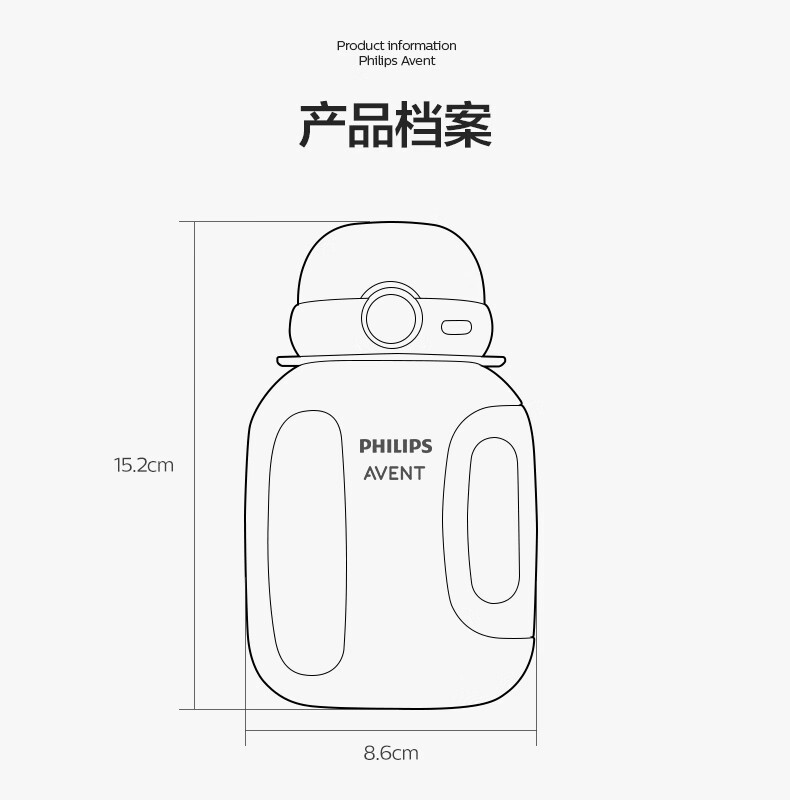AVENT Philips Kids Straw Cup Large Capacity Direct Drinking Cup Student Kindergarten Water Bottle Ton Ton Cup JD Self-operated 18
