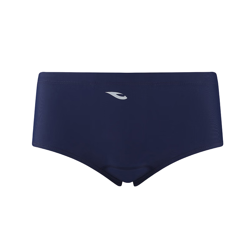 Hosa Men's Swim Trunks, Small Square Leg, Chlorine-Resistant Swimming Shorts, Plus Size, High Elasticity, Professional Training, Deep Navy Blue