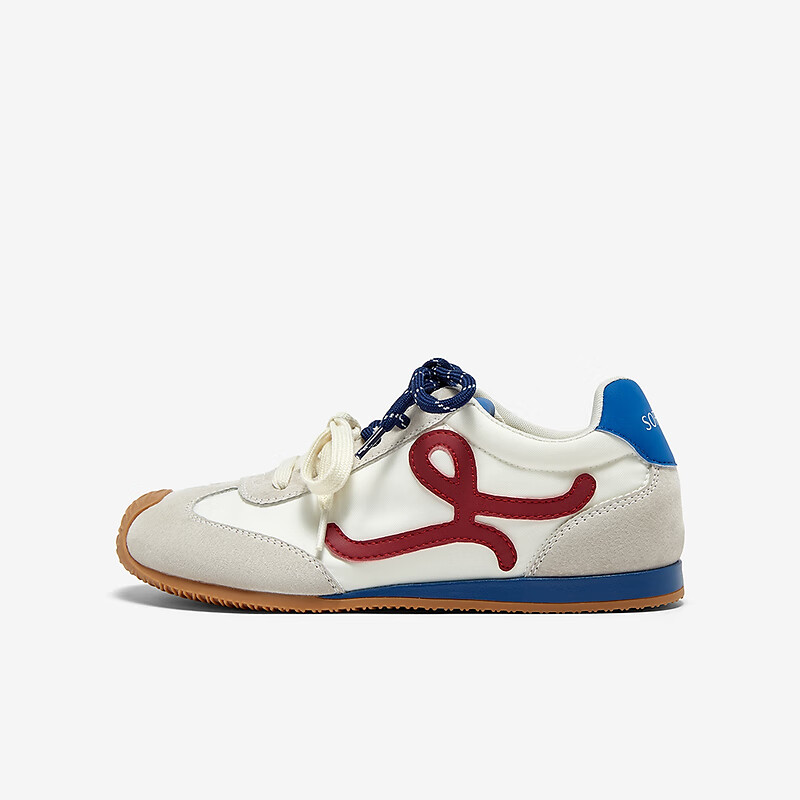 BASTO [Zhang Yuexi's Choice] Candy-Colored Height-Increasing Training Shoes, Slanted Casual Forrest Gump Shoes for Women, Beige, Size 35
