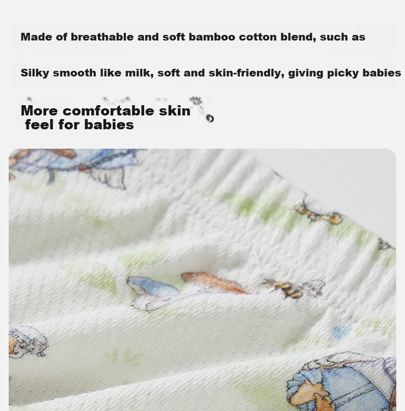 EMXEE Potty Training Pants Unisex Baby Washable Diaper Pants Children's Underwear Toilet Training Bamboo Panda Size 90 22