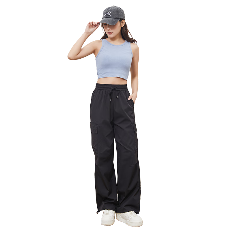 BOPRUIEY Women's Cargo Pants 2025 Summer Outdoor Sports Tactical Pants Straight-Leg Tapered Leg Couple Paratrooper Casual Pants for Wome