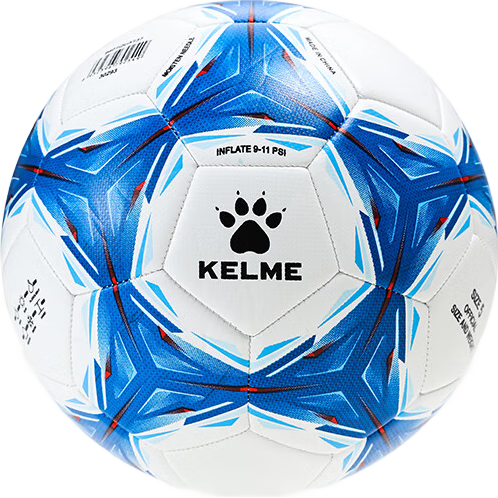 KELME Sewn Football Training Match Ball Durable Size 4 Children's Standard White Blue