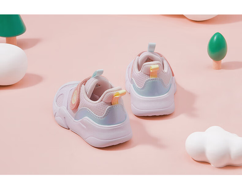 361° Kids Children's Sports Shoes Size 25 Lightweight Soft Elastic Toddler Walking Shoes Baby Shoes Pink 25 5