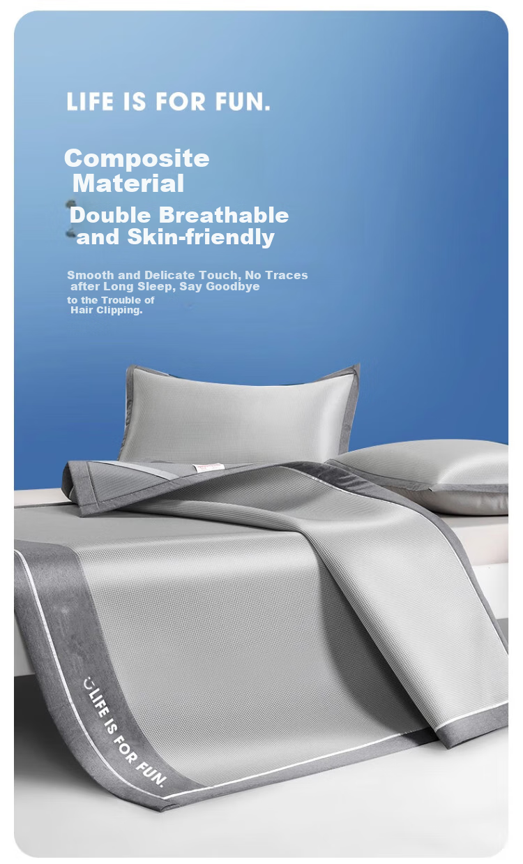 MINISO Ice Silk Mat Three-Piece Set Cooling Mat, Air Conditioning Mat for Summer, Foldable Mat, Dormitory And Home Use, Double Bed Size 1.5x2 Meters 7