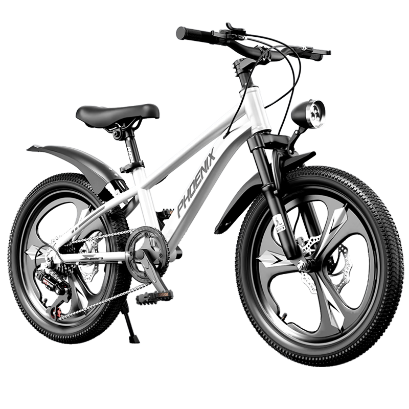 Phoenix Aluminum Alloy Children's Mountain Bike for Ages 6-8 Ultra-Lightweight Student Bike Youth Bicycle for Boys And Girls, 20-Inch Pearl White