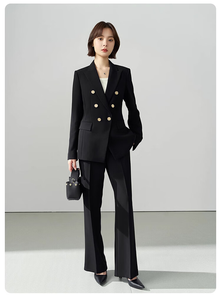 Bodexiaojie Women's High-End Suit Set for Commuting, Interviews, Professional Wear, Wrinkle-Resistant Business Blazer for Petite Figures 13