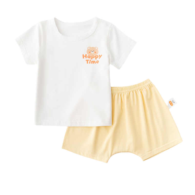 Babyprints Summer Baby Set Toddler Short Sleeve T-Shirt and Shorts 2-Piece Thin Underwear Outfit Bear Design Size 100