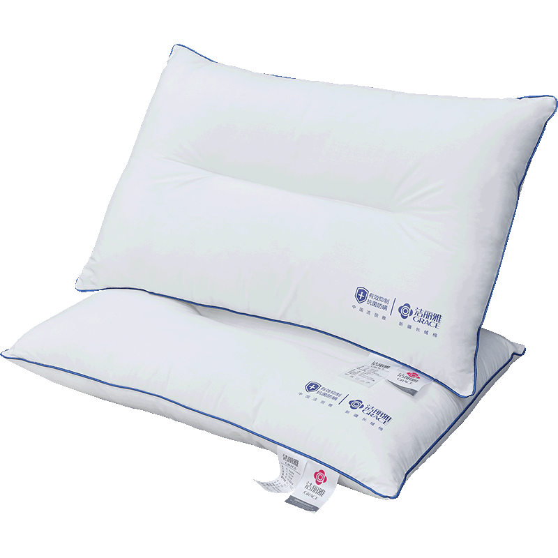 Grace Pure Cotton Pillow, Shaped Pillow, Class A 7A Antibacterial Hotel Neck Support Pillow Core, 45*70cm Medium Pillow, Single Person, One Piece